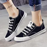 Women Fabric Sneakers Casual Comfort Lace Up Shoes