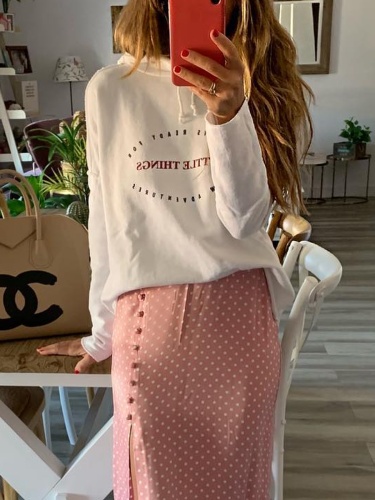 White Long Sleeve Cotton-Blend Shirts & Tops