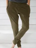 Solid Casual Pants