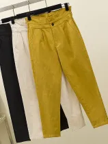 Plus Size Women Plain Casual Pants