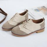 Women Artificial Leather Panel Casual Low Heel Flats