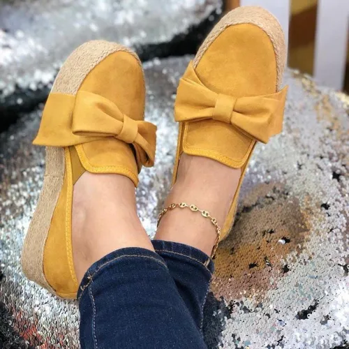 Women Casual Bowknot Slip On Shoes