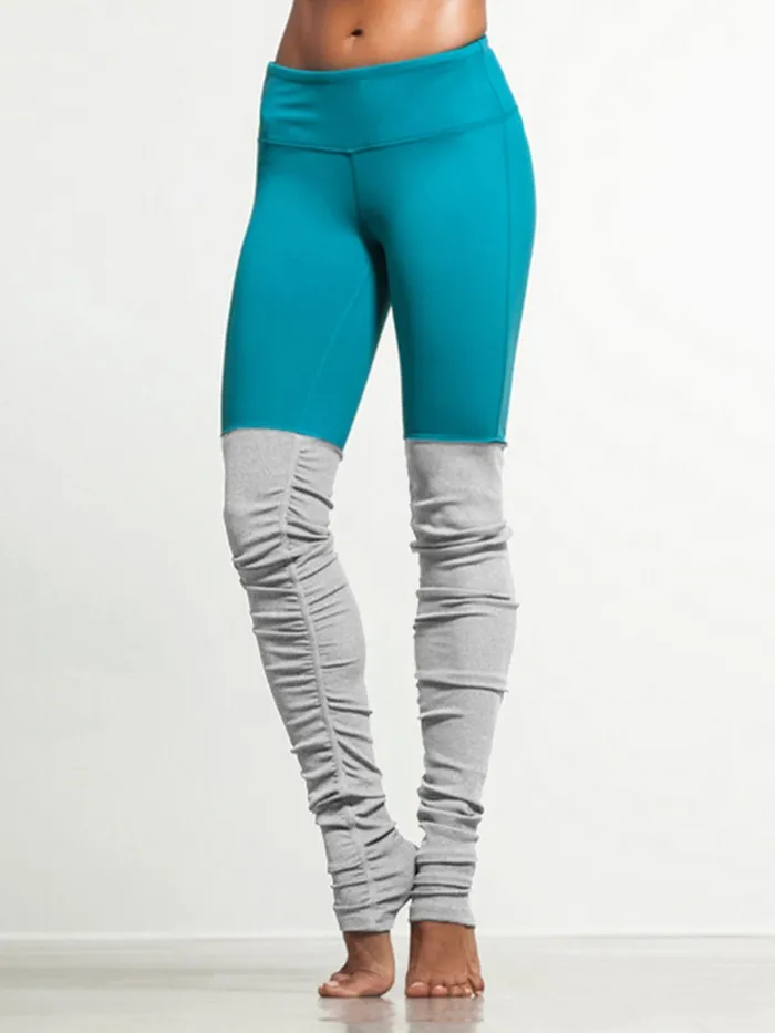 Multi Color Sports Breathable Paneled Thread Legging