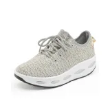 Breathable Mesh Lace Up Height Increasing Sport Platform Casual Shoes