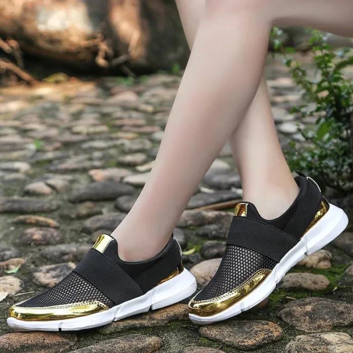 Women Mesh Fabric Sneakers Casual Comfort Plus Size Shoes