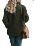 Women Sherpa Coat Fluffy Jacket Buttoned Teddy Bear Coats
