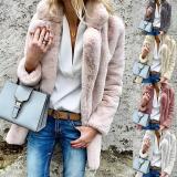 Faux Fur Elegant Paneled Solid Quilted Coat
