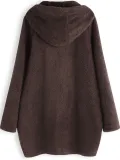Long Sleeve Buttoned Floral Casual Coat