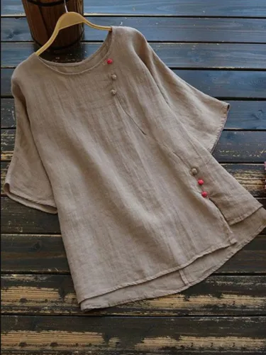 Casual Crew Neck Short Sleeve Shirts & Tops