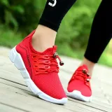 Women Mesh Fabric Sneakers Casual Comfort Lace Up Shoes