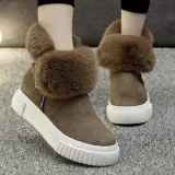 Women Casual Leopard Boots Zipper Shoes