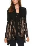 Floral Cotton V Neck Long Sleeve Printed Coat