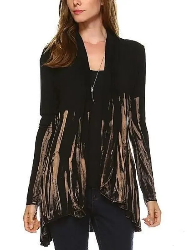 Floral Cotton V Neck Long Sleeve Printed Coat