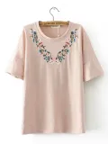 Cotton Casual Plain Shirts & Tops