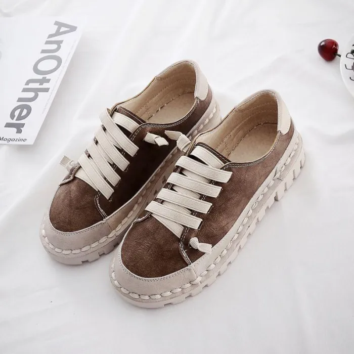 Women Spring/Fall Lace-up Daily PU Loafers