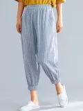 Women Plaid Casual Pants