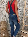 Square Neck Cotton-Blend Casual One-Pieces