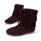 Women Tassel Booties  Casual Comfort Shoes