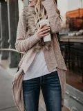 Paneled Elegant Solid Shawl Collar Quilted Coat