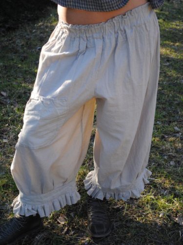 Casual Ruffled Plain Vintage Pants