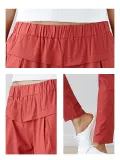 Plus Size Women Cotton And Linen Solid Loose Casual Pants