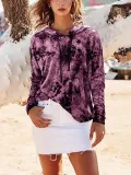 Long Sleeve Hooded Floral Printed Hoodies