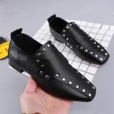Women Chunky Heel Artificial Leather Rivet Spring/Fall Loafers