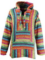Multicolor Cotton-Blend Casual Striped Outerwear