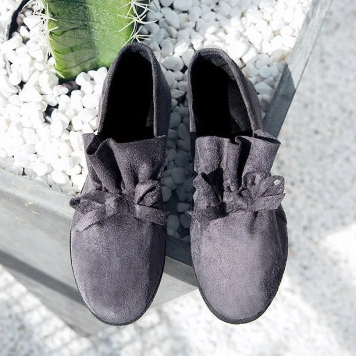 Women's Flat Shoes Round Toe Casual Bowknot Non-slip Flats