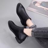 Women Artificial Leather Booties Casual Comfort Zipper Shoes
