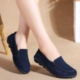 Women Nubuck Loafers Casual Slip On Plus Size Shoes