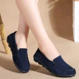 Women Nubuck Loafers Casual Slip On Plus Size Shoes