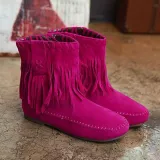 Women Tassel Booties  Casual Comfort Shoes