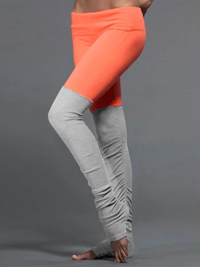 Multi Color Sports Breathable Paneled Thread Legging