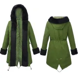 Warm Vintage Casual Cotton-Blend Long Sleeve Army Green Coat