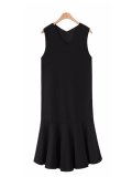 Plus Size Ruffled Basic Midi Dress