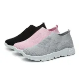 White All Season Elastic Cloth Sneaker