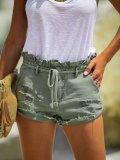 Cotton-Blend Plain Pants
