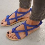 Plus Size Flip-flops Buckle Flocking Sandals