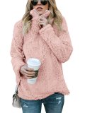Turtleneck Solid Fleece Warm Hoodie