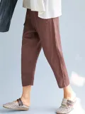 Plus Size Women Plain Casual Pants