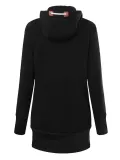 Women Long Sleeve Zipper Casual Hooded Pocket Coats