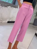 Plus Size Women Plain Casual Pants
