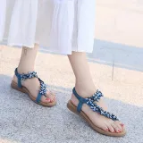 Rhinestone Clip Toe Bohemia Sandals