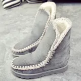 Women Snow Booties Casual Slip On Plus Size Warm Shoes