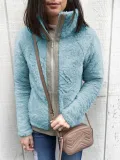 Turtleneck Solid Pockets Long Sleeve Coats