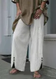 Linen Casual Solid Pants