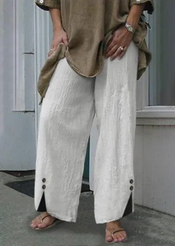 Linen Casual Solid Pants