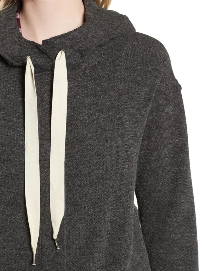 Cotton-Blend Solid Hoodie Casual Outerwear