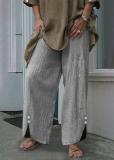 Linen Casual Solid Pants
